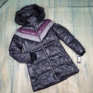 New RACHEL ROY removeable faux fur hood puffer jacket